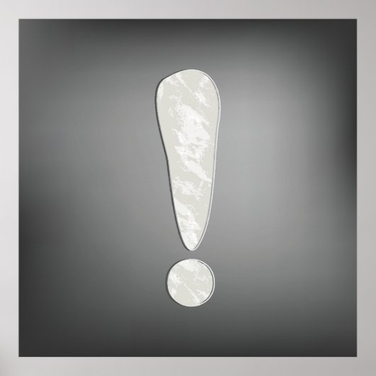 Industrial Grunge Exclamation Mark Symbol ポスター (正面)