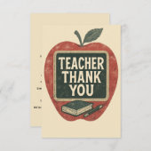 Industrial Grunge Teacher  – Vintage Classroom サンキューカード (正面/裏面)