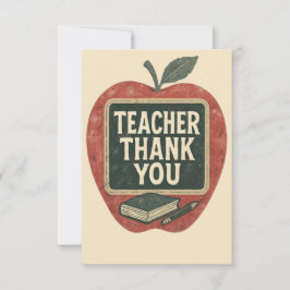 Industrial Grunge Teacher – Vintage Classroom サンキューカード