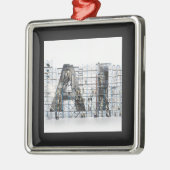 Industrial Letterform – AI メタルオーナメント (左)