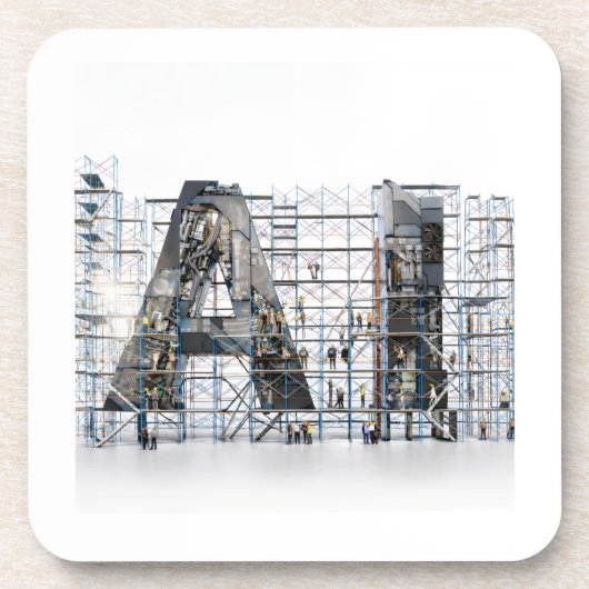 Industrial Letterform Architecture Art コースター (正面)