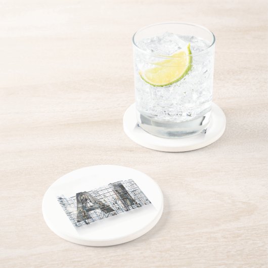 Industrial Letterform Architecture Art コースター (側面)