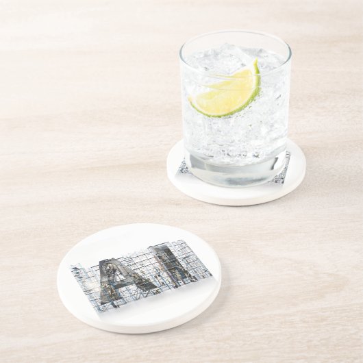 Industrial Letterform Architecture Art コースター (側面)