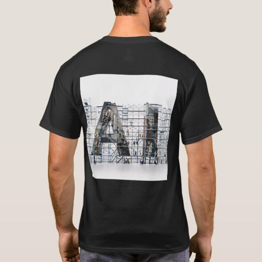 Industrial Letterform Architecture Art Tシャツ (裏面)