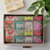 Industrial lettering decoupage tissue or paper 薄葉紙 (ギフト)