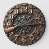 Industrial Lever Action Rifle ラージ壁時計 (正面)