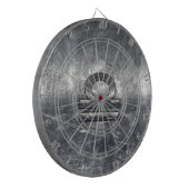 Industrial Libra〔占星術の〕十二宮図サインインSilver Steel ダーツボード (正面左)