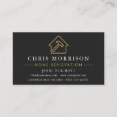 Industrial Metallic Home Renovation QR Code 名刺 (正面)