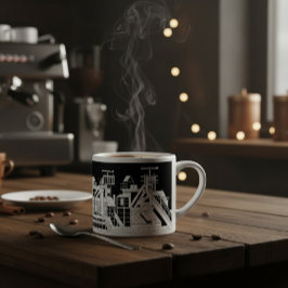 Industrial Metallurgical Combine Silhouette  エスプレッソカップ