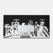 Industrial Metallurgical Combine Silhouette デスクマット (キーボード&マウス)