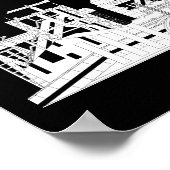 Industrial Metallurgical Combine Silhouette ポスター (角)