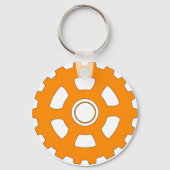 Industrial Orange Gear Cogwheel キーホルダー (裏面)