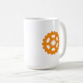 Industrial Orange Gear Cogwheel コーヒーマグカップ (正面右)