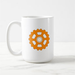 Industrial Orange Gear Cogwheel コーヒーマグカップ