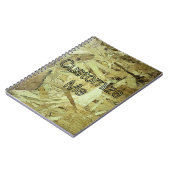 Industrial OSB Wood Grain DIY Name Monogram ノートブック (左側)