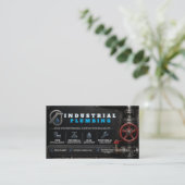 Industrial Plumbing Business Card | Dark Metallic  名刺 (スタンド正面)