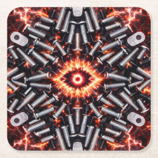 Industrial Pulse - High-Voltage Coaster Set スクエアペーパーコースター