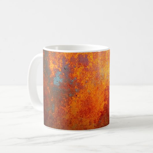 Industrial Rust Patina Burst コーヒーマグカップ (正面左)