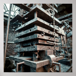 Industrial Sculpture: Layered Perspective of Clock ポスター