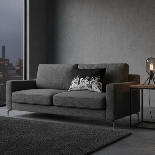 Industrial Skyline Accent Pillow アクセントクッション