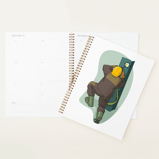 Industrial Welder Welding Metal Plate プランナー手帳