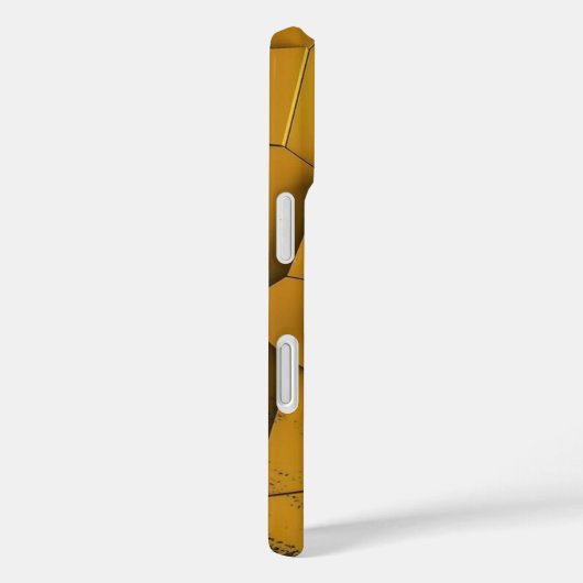 Industrial Yellow & Black Distressed Hexagon Phone Case-Mate iPhoneケース (裏面 / 右)