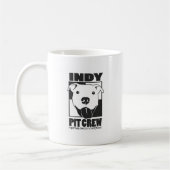Indyのピット・クルーの役人のロゴ コーヒーマグカップ (左)