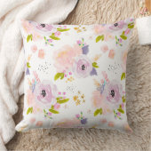 Indyの開花の桃色のプラム枕 クッション (ブランケット)