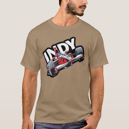 Indy Indianapolis Indiana Racing s Motorsports Rac Tシャツ (正面)