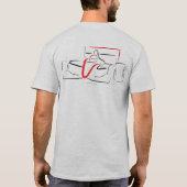 Indy Lights 1 黒と赤 ロゴ入り Tシャツ (裏面)
