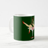 Indycentの旗のロゴのマグ コーヒーマグカップ (正面左)