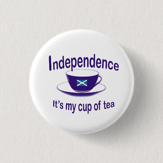 #indyrefの独立ボタン私のお茶 缶バッジ (正面)