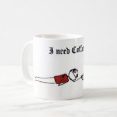 ineedcoffee、私はコーヒーを必要とします コーヒーマグカップ (正面左)