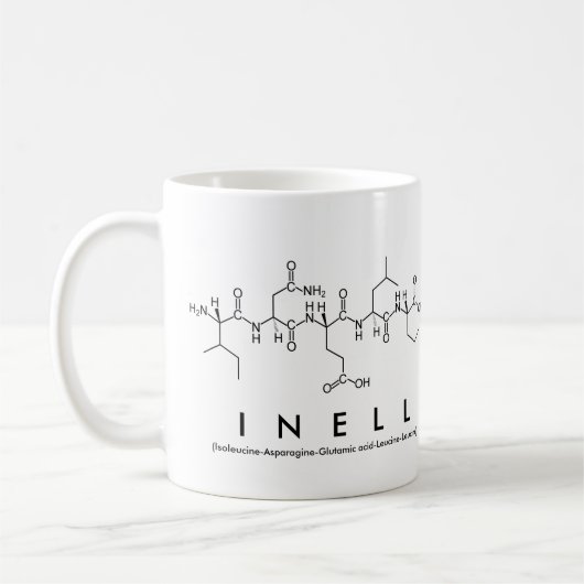 Inellペプチド名mug コーヒーマグカップ (左)