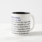 Ineptocracyのコーヒー・マグの定義 ツートーンマグカップ (正面右)