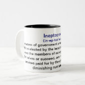 Ineptocracyのコーヒー・マグの定義 ツートーンマグカップ (正面左)