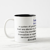 Ineptocracyのコーヒー・マグの定義 ツートーンマグカップ (左)