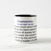 Ineptocracyのコーヒー・マグの定義 ツートーンマグカップ (中央)