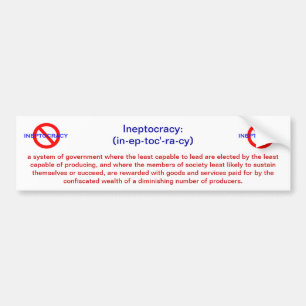 Ineptocracyのバンパーステッカーの意味 バンパーステッカー