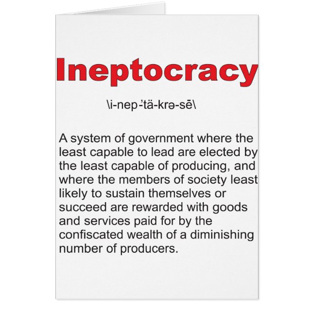 Ineptocracyの熱狂するな政府システム (正面)