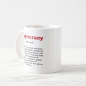 Ineptocracyの熱狂するな政府システム コーヒーマグカップ (正面左)