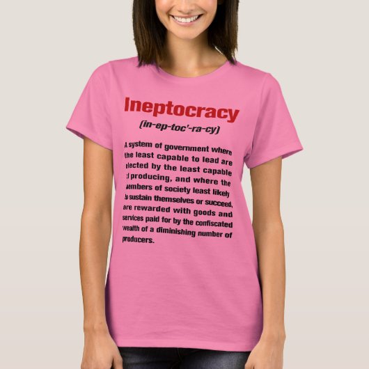 Ineptocracy定義女性長袖 Tシャツ (正面)