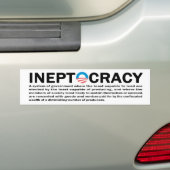 Ineptocracy バンパーステッカー (車上)