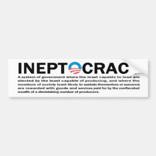 Ineptocracy バンパーステッカー