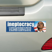 ineptocracy -反オバマ バンパーステッカー (車上)