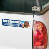 ineptocracy -反オバマ バンパーステッカー (トラック上)