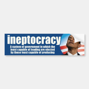 ineptocracy -反オバマ バンパーステッカー