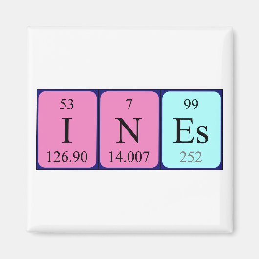 Ines周期表名マグネット マグネット (正面)