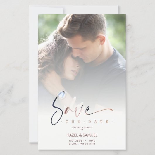 Inexpensive Low Cost Modern Vellum Effect Wedding (正面)