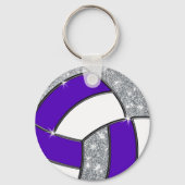Inexpensive Purple and White Volleyball Keychains キーホルダー (裏面)